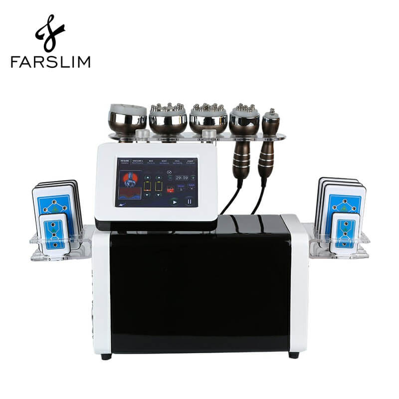6 in1 Radio Frequency Cavitation Machine Reduce Stubburn Fat Shaping Body Line for Salon
